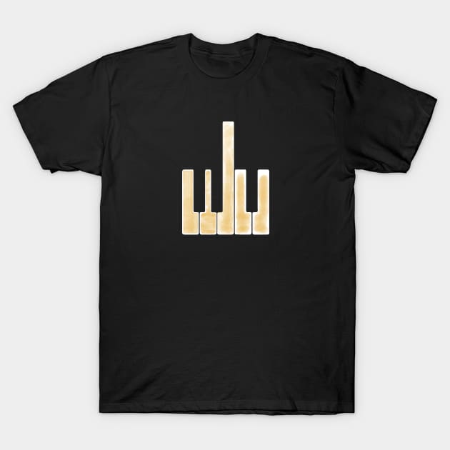 Piano Bird T-Shirt by LordNeckbeard